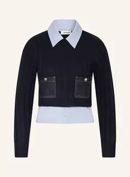 Свитер из смеси материалов Sandro, синий