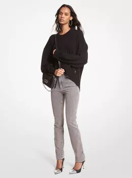 Свитер из смеси шерсти и кашемира Michael Kors, черный