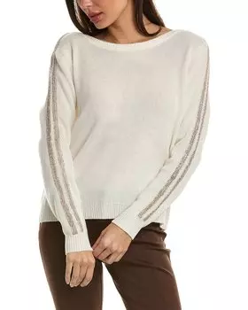 Свитер из смеси шерсти и кашемира от Elie Tahari, белый