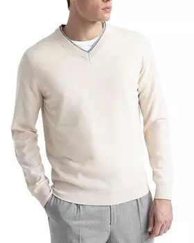 Свитер из смеси шерсти Peserico, слоновая кость/кремовый