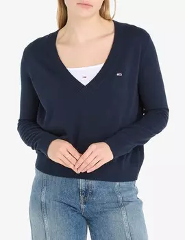 Свитер из смесового хлопка Tommy Jeans, синий