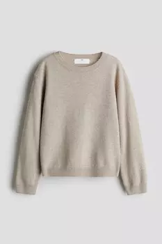 Свитер из смесового кашемира H&M, бежевый