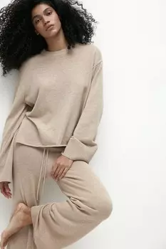 Свитер из смесового кашемира H&M, бежевый