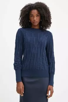 Свитер из смесового кашемира Twinset, темно-синий