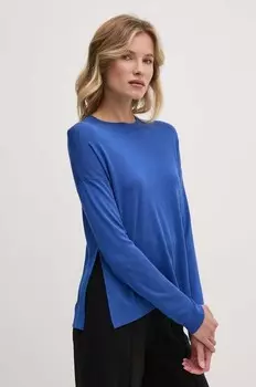 Свитер из смесового шелка Sisley, синий