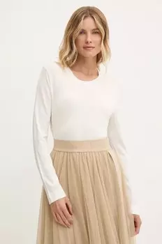 Свитер из смесового шелка United Colors of Benetton, бежевый