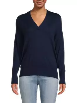 Свитер из смесовой мериносовой шерсти Saks Fifth Avenue, цвет Eclipse