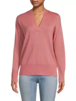 Свитер из смесовой мериносовой шерсти Saks Fifth Avenue, цвет Rosette