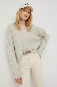 Свитер из смесовой шерсти American Vintage, серый