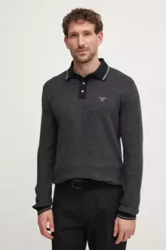 Свитер из смесовой шерсти Barbour, черный