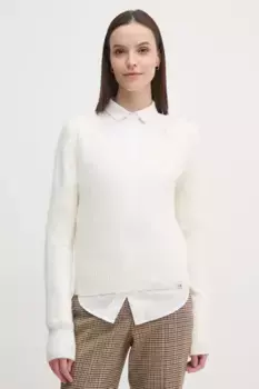 Свитер из смесовой шерсти Calvin Klein Jeans, бежевый