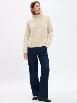 Свитер из смесовой шерсти Gap, бежевый