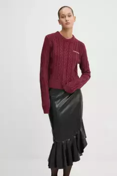 Свитер из смесовой шерсти Guess Jeans, красный