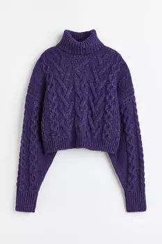 Свитер из смесовой шерсти H&amp;M, фиолетовый
