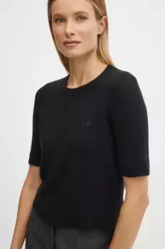 Свитер из смесовой шерсти Liu Jo, черный