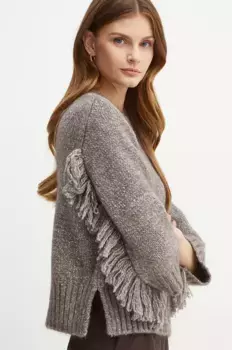 Свитер из смесовой шерсти Marella, серый