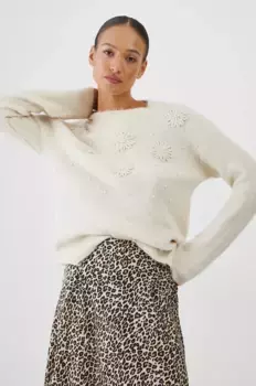 Свитер из смесовой шерсти Medicine, бежевый