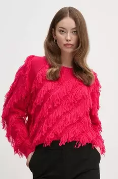 Свитер из смесовой шерсти Oui, розовый