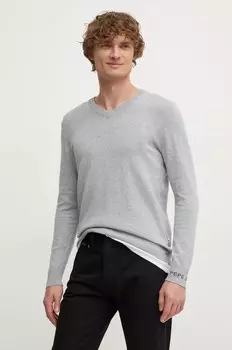 Свитер из смесовой шерсти Pepe Jeans НОВЫЙ ANDRE V NECK, серый