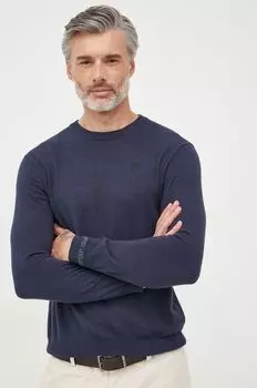 Свитер из смесовой шерсти Pepe Jeans, темно-синий