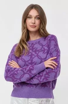 Свитер из смесовой шерсти Pinko, фиолетовый
