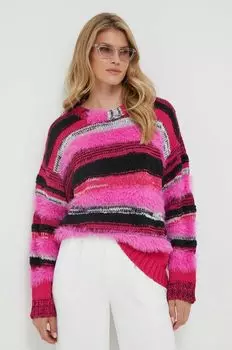 Свитер из смесовой шерсти Pinko, розовый