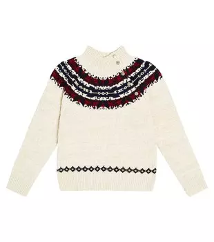 Свитер из смесовой шерсти Polo Ralph Lauren Kids, нейтральный