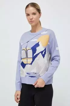 Свитер из смесовой шерсти Roxy, фиолетовый