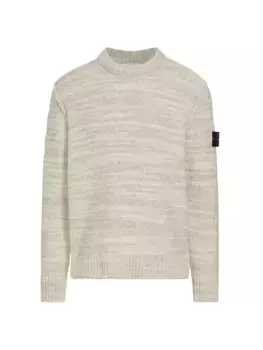 Свитер из смесовой шерсти с круглым вырезом Stone Island, цвет plaster