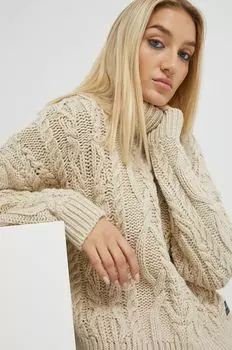 Свитер из смесовой шерсти Superdry, бежевый