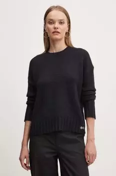 Свитер из смесовой шерсти Superdry, черный