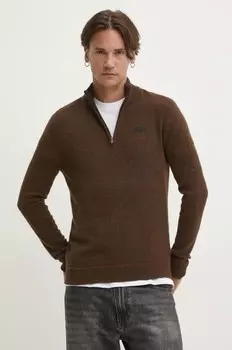 Свитер из смесовой шерсти Superdry, коричневый