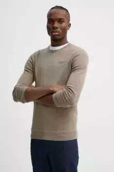 Свитер из смесовой шерсти Superdry, коричневый