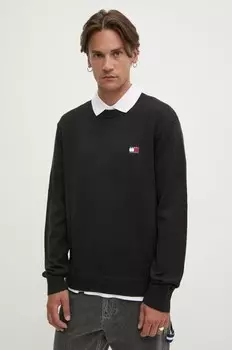 Свитер из смесовой шерсти Tommy Jeans, черный