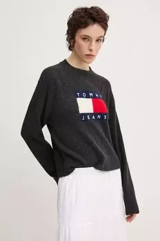 Свитер из смесовой шерсти Tommy Jeans, серый