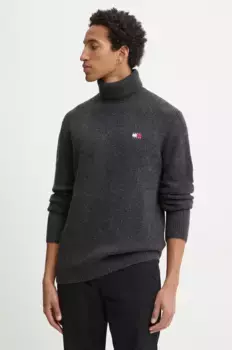 Свитер из смесовой шерсти Tommy Jeans, серый