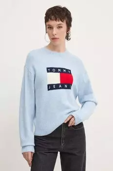 Свитер из смесовой шерсти Tommy Jeans, синий