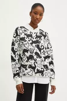 Свитер из смесовой шерсти Twinset, бежевый