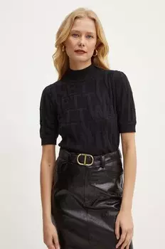 Свитер из смесовой шерсти Twinset, черный
