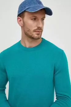 Свитер из смесовой шерсти United Colors of Benetton, зеленый