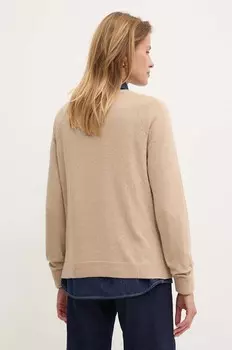 Свитер из смесовой шерсти United Colors of Benetton, бежевый