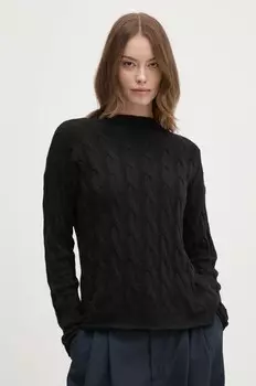 Свитер из смесовой шерсти United Colors of Benetton, черный