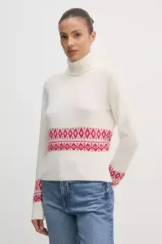 Свитер из смесовой шерсти United Colors of Benetton, бежевый