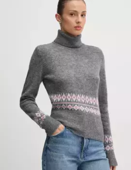 Свитер из смесовой шерсти United Colors of Benetton, серый