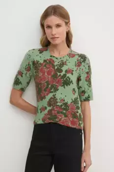 Свитер из смесовой шерсти United Colors of Benetton, зеленый