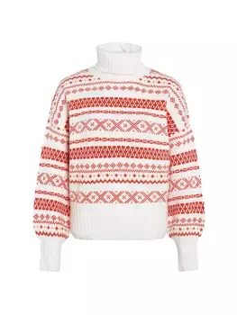 Свитер из смесовой шерсти в стиле Jeanne Fair Isle Barbour, цвет aran
