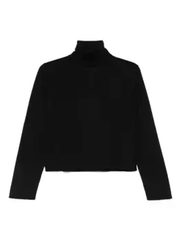 Свитер из смесовой вирджинской шерсти MM6 Maison Margiela, черный