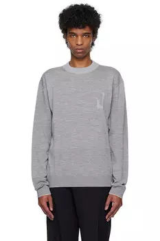 Свитер из трикотажа Jacquemus, серый