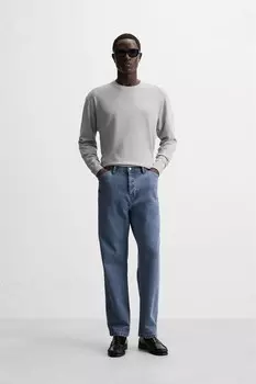 Свитер из вискозной смеси ZARA, светло-серый