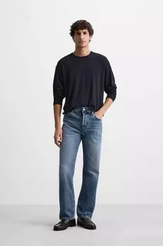 Свитер из вискозной смеси ZARA, темно-синий